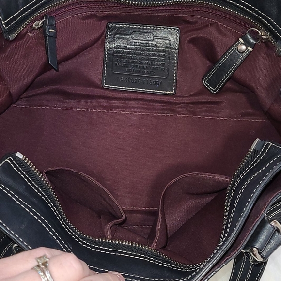 Coach pebble leather Hamilton Satchel bag F13961 - Picture 15 of 16
